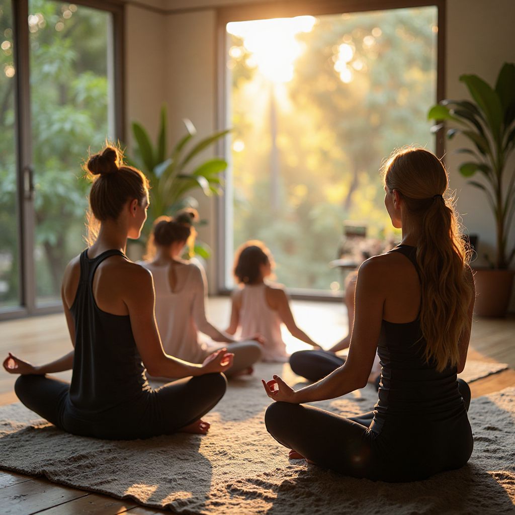 Mindfulness meditation group session