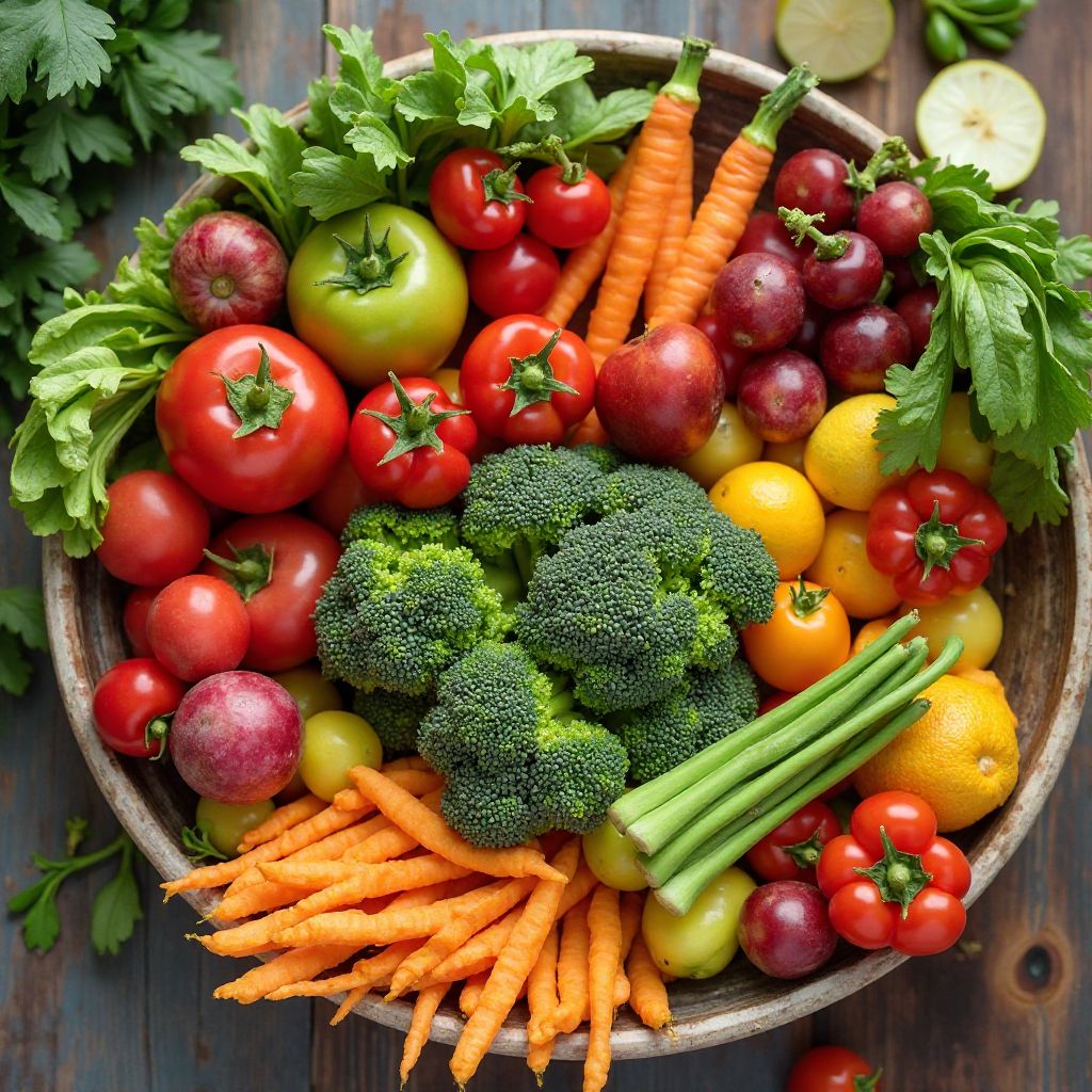 Balanced nutrition healthy food